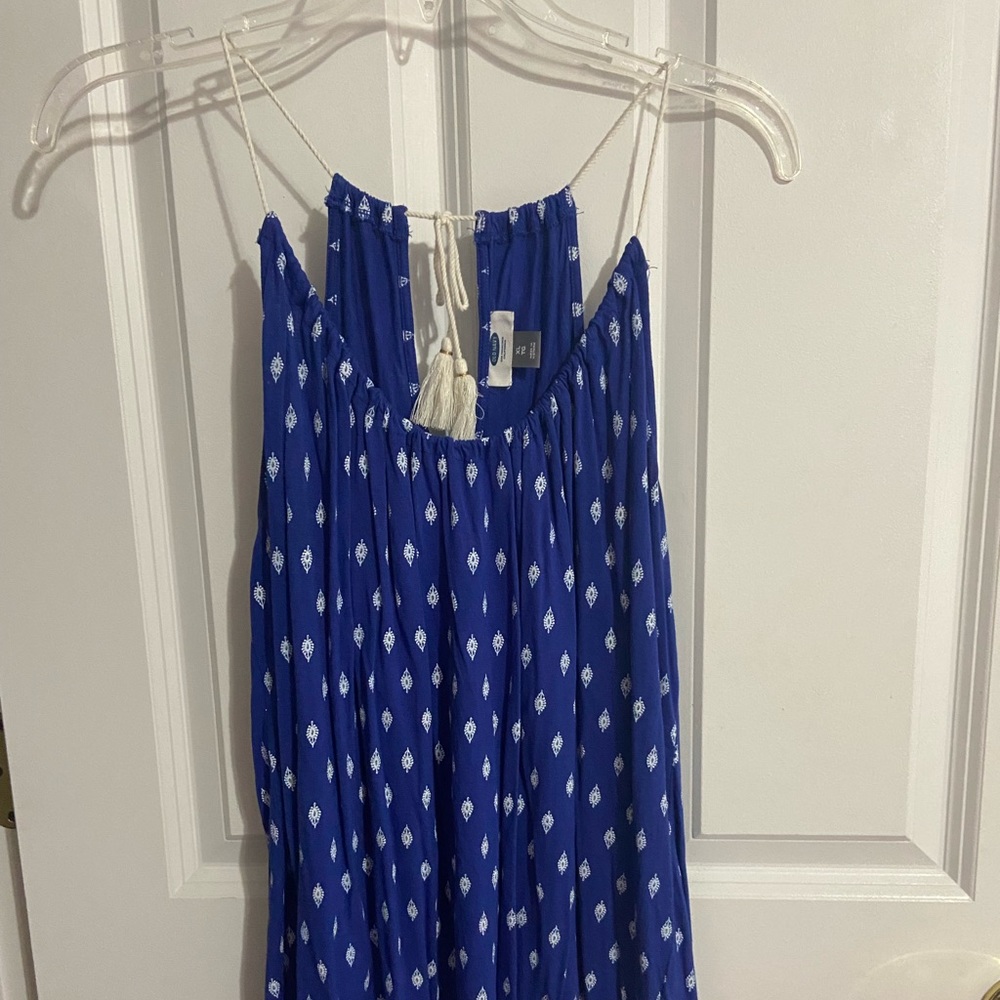 Navy Blue, Razor Back Tank Top